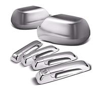 HUVNEXA Chromium Styling Chrome Door Handle Cover and Mirror Cover Set 05-10, for Jeep, Grand Cherokee 4-Door Car Door Handle Cover