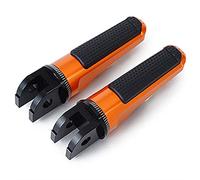HUVNEXA CNC Front Rider Foot Pegs Pedals Footrests, for Aprilia, Shiver 750 900 125 200 390 Duke Duke125 Duke200 Duke390 Motorcycle Rear Foot Peg(Orange)