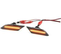 HUVNEXA Dynamic Side Turn Signal Fender Marker Sequential, for Vw, for Transporter T6.1 Fender Side Marker Light(Black White)