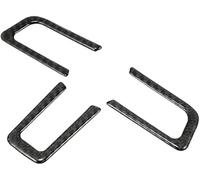 HUVNEXA For 3Pcs Car Carbon Fiber Steering Wheel Sticker Interior Trim Black Steering Wheel Emblem Cover, Auto Interior Center