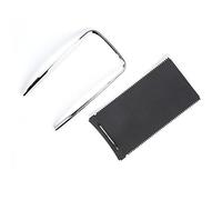 HUVNEXA For Buick, Lacrosse Car Sliding Shutters Cup Holder Roller Blind Cover Armrest Box Storage Box Strip Plating Trim Ring 2009-2013 Center Console Shutter(SET BLACK SLIVER)