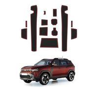 HUVNEXA For Dacia, Duster 3 III 2024 2025 Non-Slip Rubber Mat Set, Centre Console Drink Holder, Anti-Dust, Non-Slip Mats, Duster III P1310 Accessories Dashboard Anti-Slip Mat(Red)