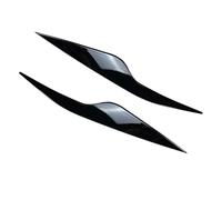 HUVNEXA For Ford, for Focus 2 MK2 2.5 Carbon Exterior Cover Car-Styling Accessories 2008-2011 2Pcs ABS Headlight Eyebrow Brow Eyelids Headlamps Car Headlight Sticker(Gloss Black)
