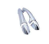 HUVNEXA for Ford, for Mustang, for S550 V6 GT 2015-2023 Decoration Cover Trim Set Sticker Key Cap Accessorie Chrome Carbon Fiber Car Door Handle Car Door Handle Cover(Chrome)