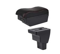HUVNEXA For Hyundai, I10 Car Armrest Box Central Storage Box With USB Center Console Storage Box Leather Organizer Box Car Car Armrest(BLACK C2 7 USB)