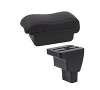 HUVNEXA For Hyundai, I10 Car Armrest Box Central Storage Box With USB Center Console Storage Box Leather Organizer Box Car Car Armrest(BLACK A2 No USB)