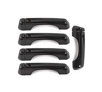 HUVNEXA for Jeep, for Wrangler JL 2018+ ABS Tailgate Handle Outside Door Handle Trim Cover Sticker Car Door Handle Cover(B Carbon Fiber Grain)