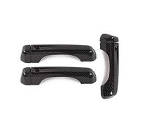 HUVNEXA for Jeep, for Wrangler JL 2018+ ABS Tailgate Handle Outside Door Handle Trim Cover Sticker Car Door Handle Cover(A Carbon Fiber Grain)