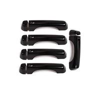 HUVNEXA for Jeep, for Wrangler JL 2018+ ABS Tailgate Handle Outside Door Handle Trim Cover Sticker Car Door Handle Cover(B Black)