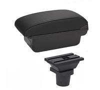 HUVNEXA For Kia, for Picanto Armrest Box Center Console Storage Case Modification Accessories With Cup Holder USB Port Car Armrest(BLACK A-black Black Line)
