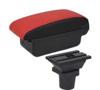 HUVNEXA For Kia, for Picanto Car Armrest Box Center Console Central Storage Box Interior Accessories Car Accessories Car Armrest(BLACK B5 Black Border 3usb)