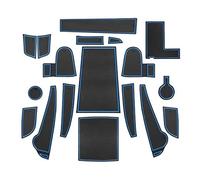 HUVNEXA For Kona EV Electric Rubber Mats, Cup Holder Inner Door Mats Centre Console Non-Slip Mats, Door Slot Mat 18 Pieces Dashboard Anti Slip Mat