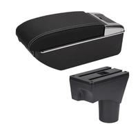 HUVNEXA For NISSAN, for March, for Micra, K13 MK4 IV, for Sunny 2010-2022 Car Armrest Box Center Console Storage Box Car Accessories Car Armrest(BLACK B3 Black White 7usb)
