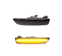 HUVNEXA for Passat, B5.5 White Amber Red Ont/Rear Bumper Side Marker Turn Signal Light Fender Flare Lamp Turn Signal Light Side Mirror(Smoked Lens Amber)