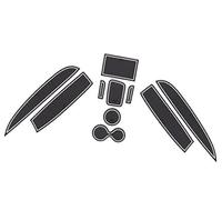 HUVNEXA For Renault, Clio 4 2013-2018 RHD Rubber Mats Centre Console Non-Slip Anti-Dust Cup Holder Rubber Mat Armrest Storage Car Accessories Dashboard Anti Slip Mat