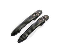 HUVNEXA for Renault, Clio IV Clio 4 Lutecia 2012 2013 2014 2015 2016 2017 2018 2019 Carbon Fiber Car Door Handle Cover Accessories Car Door Handle Cover(2Dr 1 Key 2 Buttons)