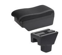 HUVNEXA For Sx4 2006-2018 Car Center Centre Console Storage Box Armrest With USB Interior Accessories Car Accessories Car Armrest(BLACK C3 White Line 7usb)
