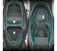 HUVNEXA , for SYM, CRUI, for SYM, 150 2023 Motorcycle Water Proof Rear Trunk Cargo Liner Protector, for Seat, Bucket Pad Accessories Motorcycle Top Box Liner(Black Top and Bottom)