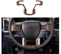 HUVNEXA For Voodonala Wood Grain Steering Wheel Decorative Trim Car Cover, 2015 2016 2017 2018 2019 2020, D for F150 F250 for F350 Steering Wheel Emblem Cover, Auto Interior Center