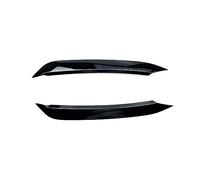 HUVNEXA For VW, for Polo MK6 2017 2Pcs Front Headlights Eyebrow Eyelids Gloss Black Stickers ABS Trim Cover Tuning Accessories Car Styling Car Headlight Sticker(Gloss Black)