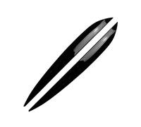 HUVNEXA For VW, for Touareg Front Headlight Cover Head Lamp Eyebrow Trim Sticker 2010 2011 2012 2013-2018 Car Headlight Accessories(Glossy Black)