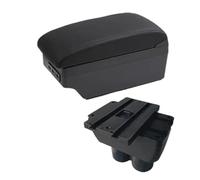 HUVNEXA For VW, for Touran, for Caddy, Car Armrest Box Central Center Console Storage Box With USB Interface Car Accessories Car Armrest(BLACK C2 Black Line 7usb)