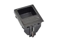 HUVNEXA Front Center Double Hole Console Storage Beverage Box Coin Cup Holder, for, E46 3 Series 323i 98-06 Car Styling 51168217953 car drink holders Car Cup Holder(BLACK Carbon Storage Box)