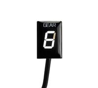 HUVNEXA Gear Indicator 1-6 Level Speed Disply Meter, For FZ8 FZ6 FJR1300 Mt-03 TDM900 XJ6 Dlverslon Motorcycle Gear Indicator(BLACK White)