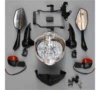HUVNEXA Headlight Headlamp Set Head Light Assembly Turn Signals Rear View Mirrors, for, FZ6 FZ6N 2007-2010 Motorcycle Indicator Light