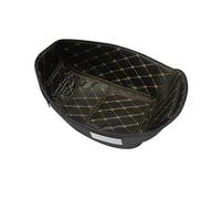 HUVNEXA Motorcycle Accessories PU Leather Rear Trunk Cargo Liner Protector Moto, for Seat, for Bucket Pad NMAX 155 Nmax155 2016-2020 Motorcycle Top Box Liner(Black 16-19 Gold)