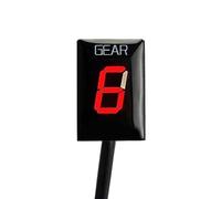 HUVNEXA Motorcycle Ecu 1-6 Level Gear Display Indicator, For Xj6 Xjr400 Xjr1300 XJR 400 1300 TDM900 Xv1900A Xvs1100, for Fazer, YS250 Motorcycle Gear Indicator(BLACK Red)