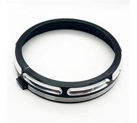 HUVNEXA Motorcycle Head Light Protection Black 7 Burst Headlight Trim Ring 4.5 Auxiliary Passing Lamp, for Bezel Touring Street Glide Road King Headlight Trim Ring(BLACK Fog LIght Trim)