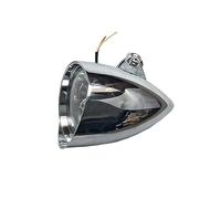 HUVNEXA Motorcycle Headlight 5.75in Tri Bar Bullet Chrome Black Headlamp Mount, for Harley, Sportster Dyna Softail Chopper FXST Big Dog Motorcycle Indicator Light(Black)