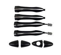 HUVNEXA OEM 826512T020 826512T010 826522T000 8Pcs Front Rear Exterior Outer, for Smart, Key Door Handle Chrome Black, for Kia, Optima 2011-2015 Car Door Handle Cover