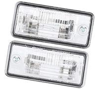 HUVNEXA Pair of License Plate Light 8E0807430A 8E0807430B, for A3 A4 A5 A6 C6 A8 D3 Q7 RS4 8e0807430b light bulb place 2001 2012, Car Number Plate Light