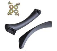 HUVNEXA Right Left Side Inner Front Door Panel Handle Pull Trim+Cover, for BMW, E90 E91 3 Series Car Interior Accessories 51417230849 51416971289 Door Card Pull Handle for Car(Black-2pcs-Right)