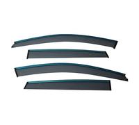 HUVNEXA Smoke Sun Rain Guard Wind Shields Window Visor Side Deflector, for Kia, for Sorento 2010 2011 2012 2013 2014 2015 Car Wind Deflector(Chrome strip)