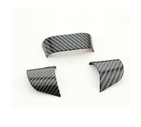 HUVNEXA Steering Wheel Buttons Panel Cover Trim Stickers Carbon Fiber, for Ford, for Focus 2 MK2 2005-2011 Steering Wheel Decoration(Carbon fiber3pc)