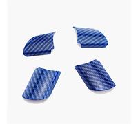 HUVNEXA Steering Wheel Buttons Panel Cover Trim Stickers Carbon Fiber, for Ford, for Focus 2 MK2 2005-2011 Steering Wheel Decoration(Carbon fiber blue)