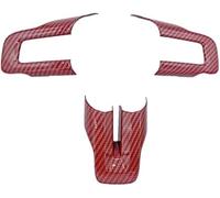 HUVNEXA Steering Wheel Cover Trim, for Ford, for Mustang Accessories 2015 2016 2017 2018 2019 2020 2021 2022 2023 Steering Wheel Emblem Cover, Auto Interior Center(Red)