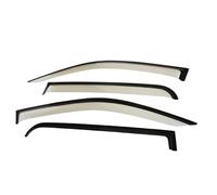 HUVNEXA Tuning Wind Deflector Car Vent Visor Door Side Window Guard Deflectors, for Toyota, for Hilux Revo Rocco 2016 2017 2018 2019 2020 2021 Car Wind Deflector(Black silver logo)