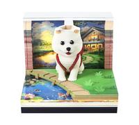 Huvqianu 3D Notepad 2026 Calendar Carved on Paper | Dog Sculpture Writing Tool for Home Office Study Decoration