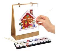 Huvqianu Calendar 2026, Colouring Desk Calendar - Creative with 12 Oil Paints for Teachers School Office Adult Children