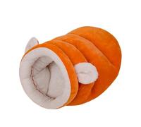 Huvqianu Cat Bed,Semi-Enclosed Warm Plush Pet Nest | Self Warming Cat Bed Winter Dog Cave | for Kitten Small Animals Bunny Ferret Hamster Hedgehog Indoor Outdoor