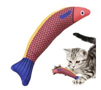 Huvqianu Cat Teething Toys, Indoor Catnip Saury Fish Plush Biting Toy, 8.27 x 3.15 inch Kicking, Interactive Catnip Crinkle Toys for Cats of All Breeds, Perfect Playtime