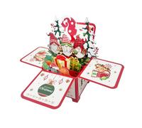 Huvqianu Christmas Greeting Card | 3D Musical Card with Light and Tree , Table Decoration for Parties, Festive Decoration for Winter Farmer Mantel