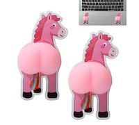Huvqianu Cute Sticker | 3D Horse Shape Craft Silicone Decorative Decal | Cartoon Animal Notebook Decal for Glasses Tablet Cups Laptops Guitars
