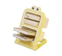 Huvqianu Desk Pencil Holder, Cartoon Stationery Organizer, Slanted Marker Rack, Multicompartment Storage, Cute Desktop Accessory for Student, School, Home, Travel Use, 5.63x5.63x9.25 Inches