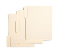 Huvqianu Document Folders, Third Party Cut Tabs Paper Folders - 100 Pieces Supplies Organization Archives Bills Home School Management Classroom