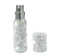 Huvqianu Empty Perfume Spray Bottles, 10ml Bling Glass Atomizer, Portable Refillable Fragrance Sprayer, Compact Travel Scent Dispenser for Perfume, Hair Spray, Oil